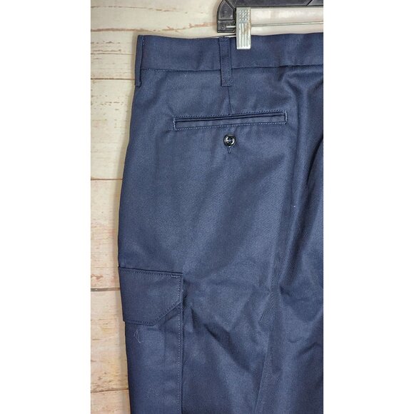 Unifirst Soft Twill Cotton/Polyester Men's Blue Slacks - Chino Dress/Casual Pant - Picture 5 of 12